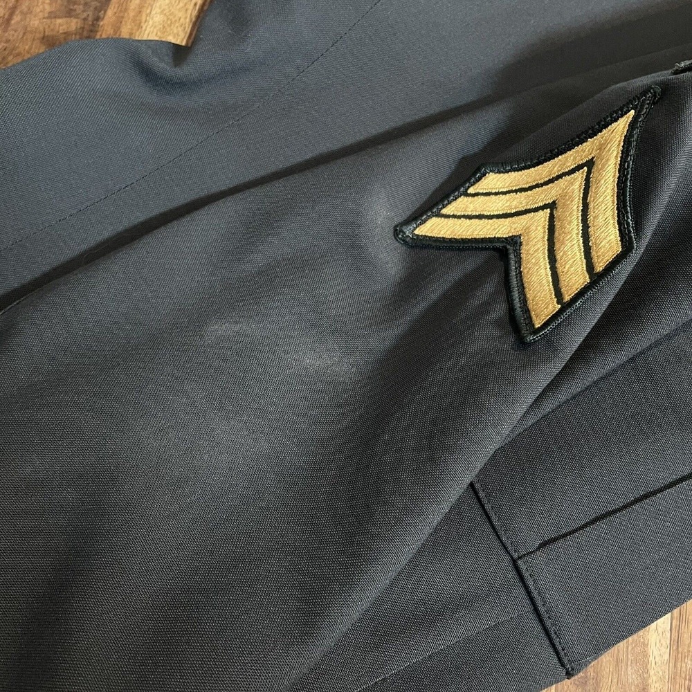 US Military Jacket Enlisted Uniform Coat Patches‎ Pins Wool Blend Vintage 35R - Picture 12 of 13